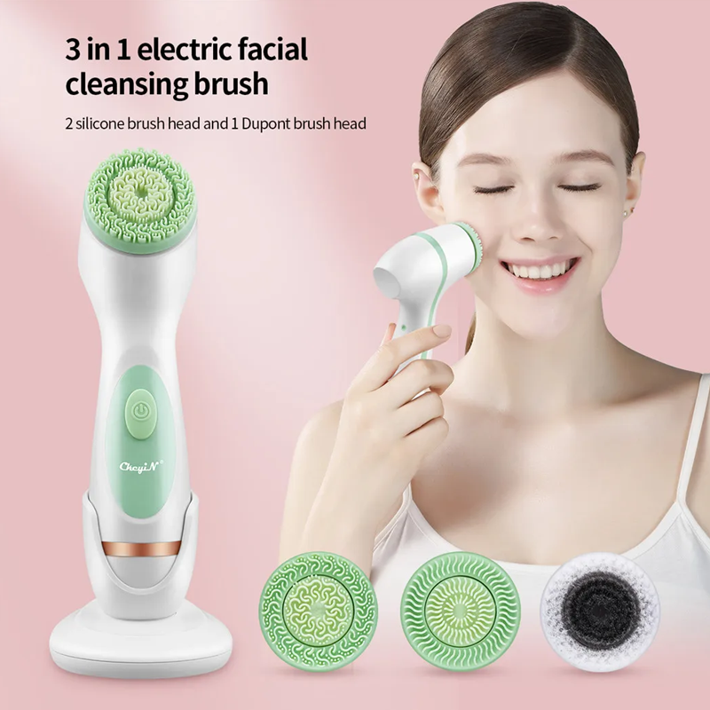 Electric Facial Cleansing Silicone Brush - BeautyAddictsClub
